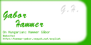 gabor hammer business card