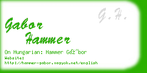 gabor hammer business card